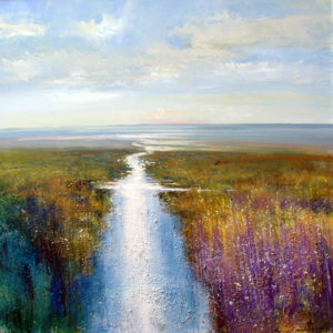 Incoming Tide Thames Estuary 100x100cm