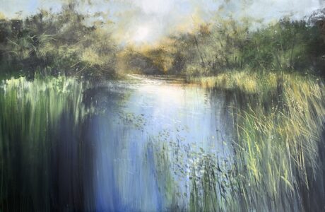 Slow moving River Chelmer 150x100cm