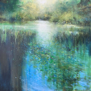 RIVER STILLNESS 100×100 cm